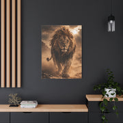 Charging Lion Dust Storm Power Wall Art & Canvas Print
