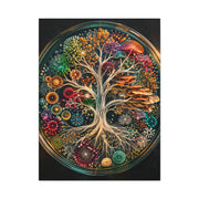 Luminous Bio-Art Fungal Tree Petri Study Wall Art & Canvas Print