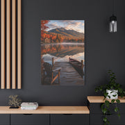 Adirondack Mirror Lake Autumn Wall Art & Canvas Print