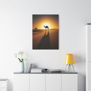 Lone Ostrich in Desert Sunset Wall Art & Canvas Prints
