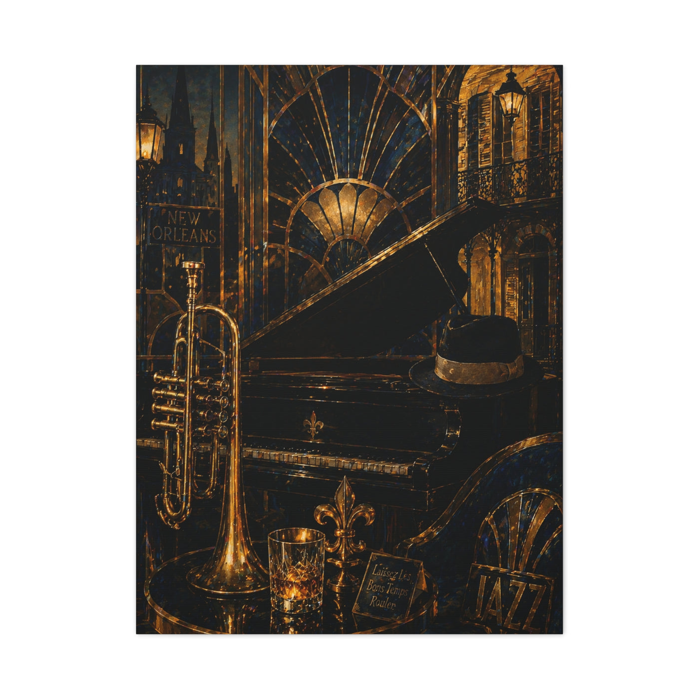 Jazz Lounge Still Life Elegance Wall Art & Canvas Print