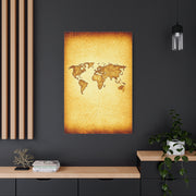 Sepia Continent Map Wall Art & Canvas Prints