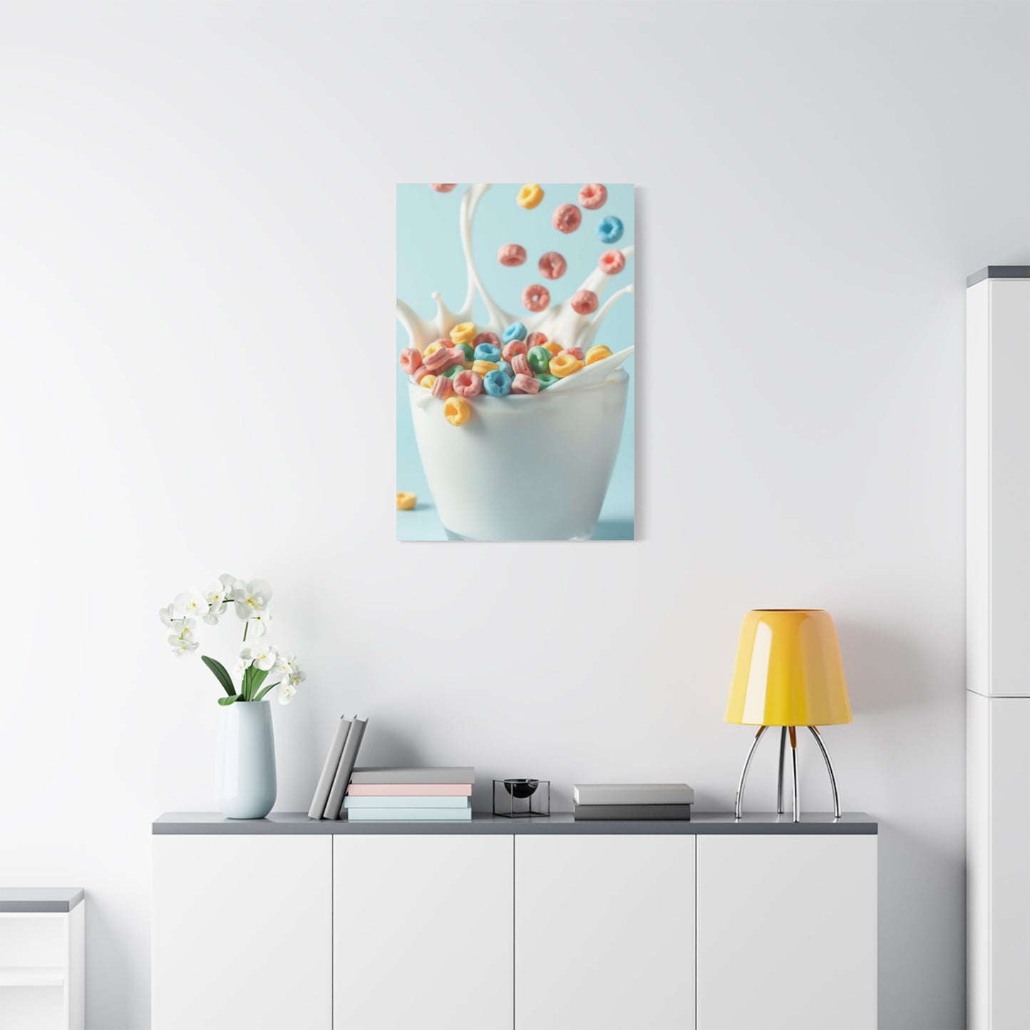 Fruit Loops in Milk Art Premium Canvas 17 Wall Art & Canvas Print