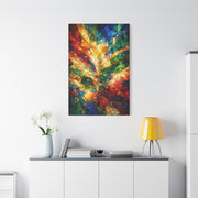 Colorful Stained-Glass Mosaic Abstraction Wall Art & Canvas Print
