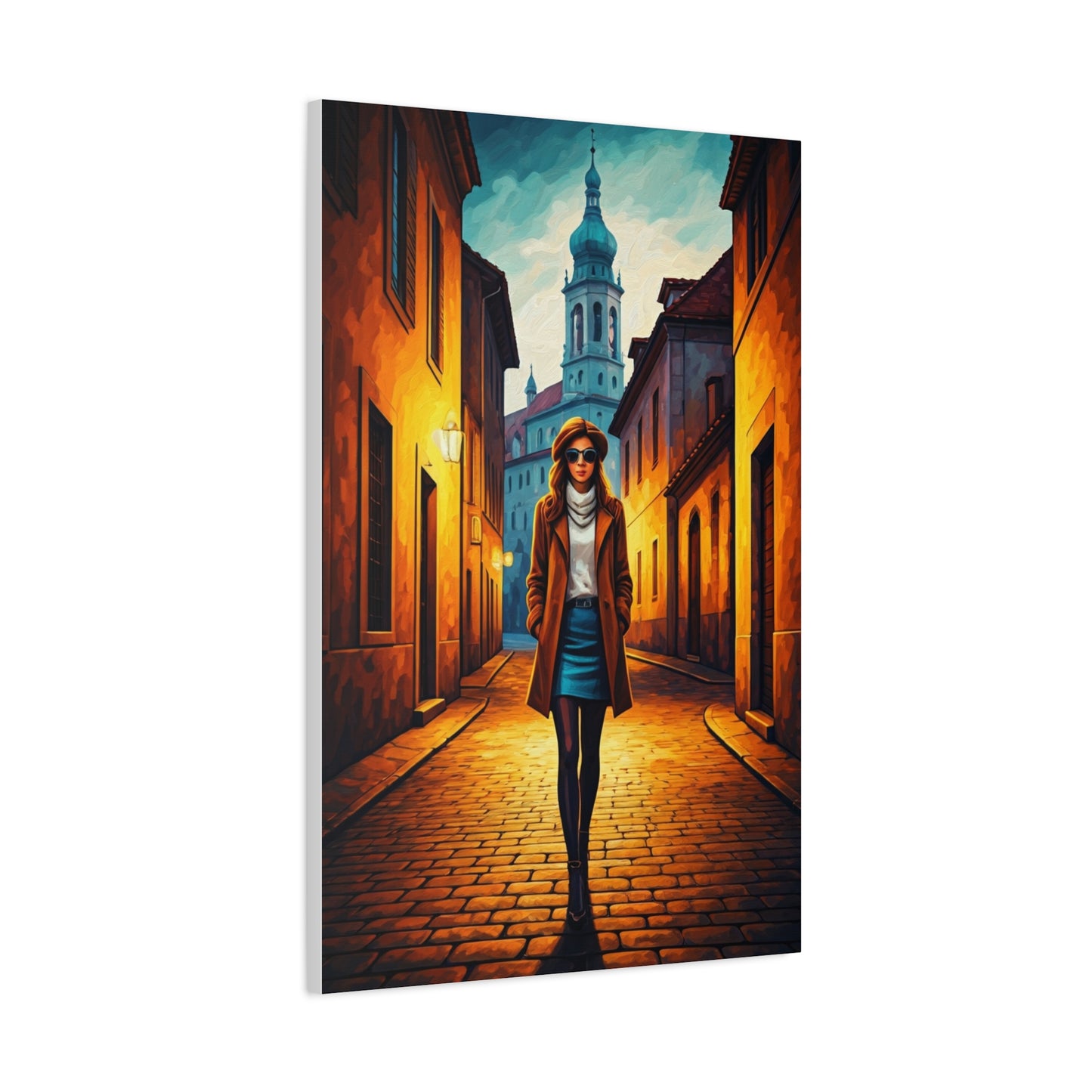 Twilight Alley Stroll Wall Art & Canvas Print