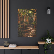 Hidden Courtyard Garden Fountain Wall Art & Canvas Print