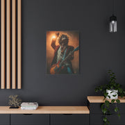 Guitarist in Spotlight Energy Wall Art & Canvas Print