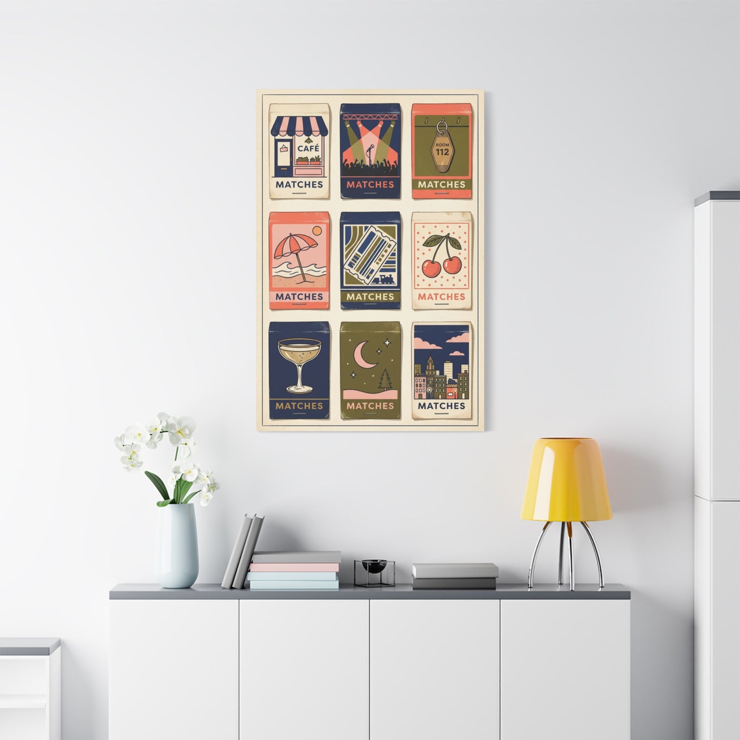 Vintage Matchbox Love Story Collection Wall Art & Canvas Print