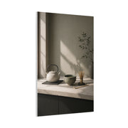 Japandi Tea Kitchen Minimal Still Life Wall Art & Canvas Print