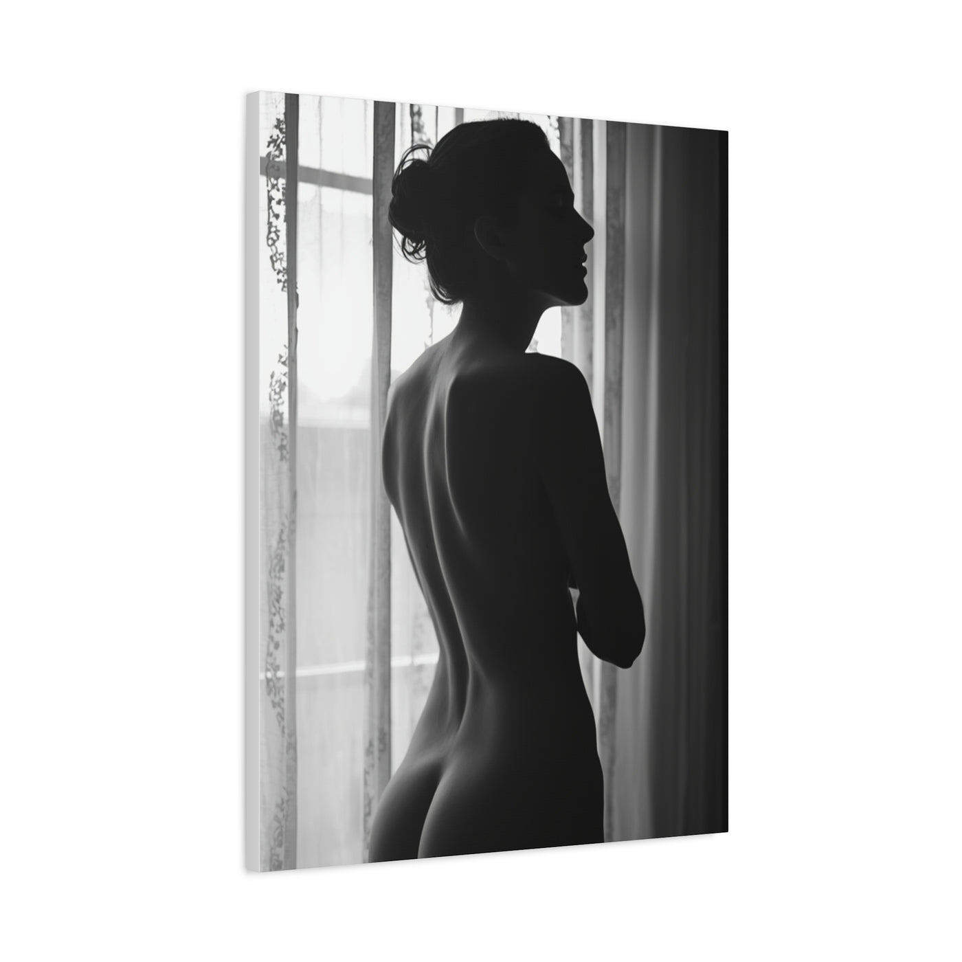 Window Light Silhouette Nude Wall Art & Canvas Print