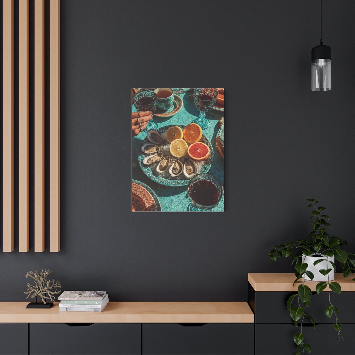 Mediterranean Seafood Table Still Life Wall Art & Canvas Print