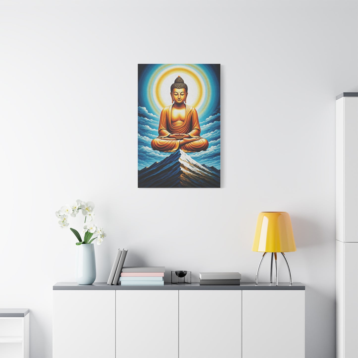 Celestial Buddha Above the Mountains Wall Art & Canvas Prints