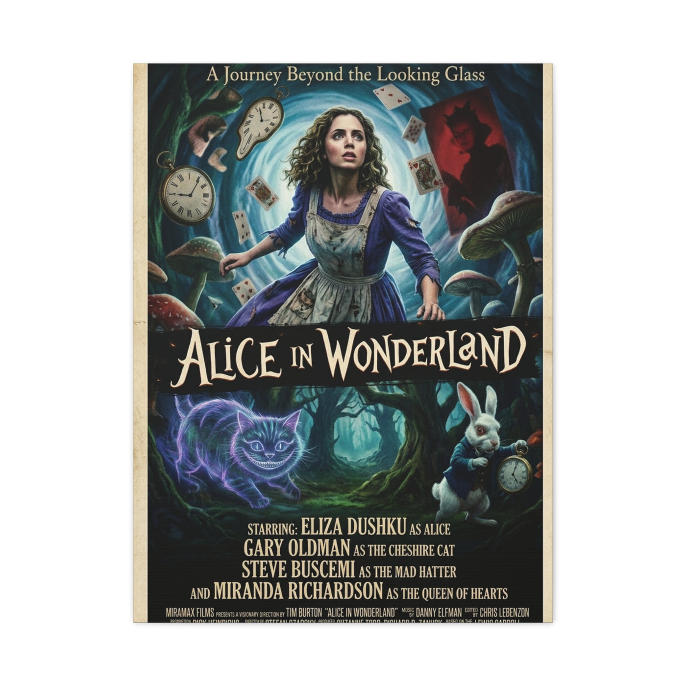 Alice in Wonderland Movie Poster Wall Art & Canvas Print