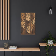 Layered Monstera Wood Panel Tropical Wall Art & Canvas Print