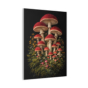 Mushroom Embroidered & Tufted Textile Art Wall Art & Canvas Print