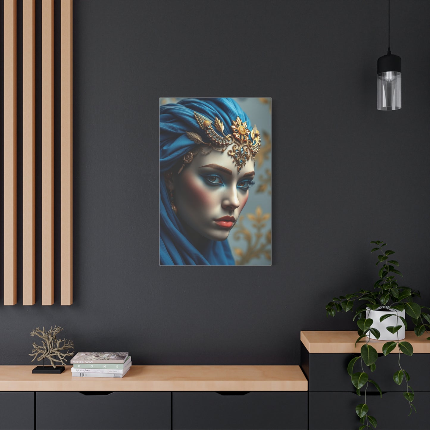 Blue & Gold Art Premium Gallery Wall Art & Canvas Print