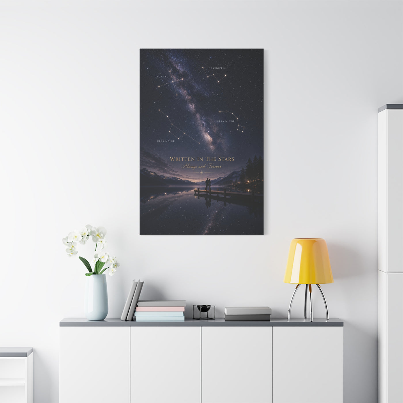 Written in the Stars Celestial Love Quote Wall Art & Canvas Print