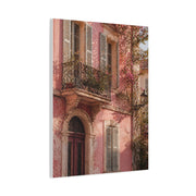 Romantic European Pink Facade Wall Art & Canvas Print