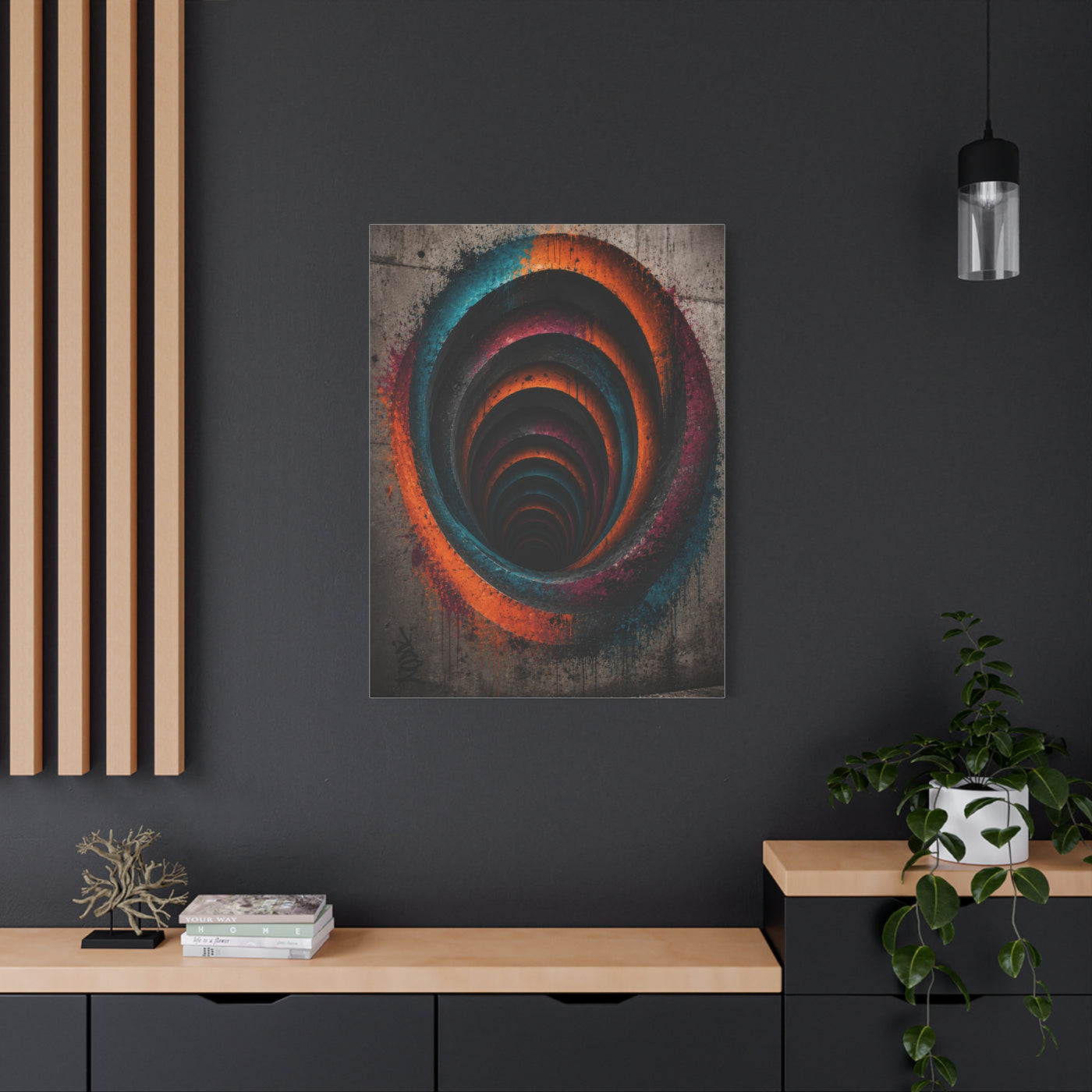 Urban Vortex Graffiti Tunnel Street Wall Art & Canvas Print