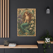 Art Nouveau Floral Mermaid Elegance Wall Art & Canvas Print