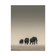 Minimal Elephant Family Dune Crossing Wall Art & Canvas Print