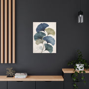 Navy Ginkgo Botanical Elegance Wall Art & Canvas Print