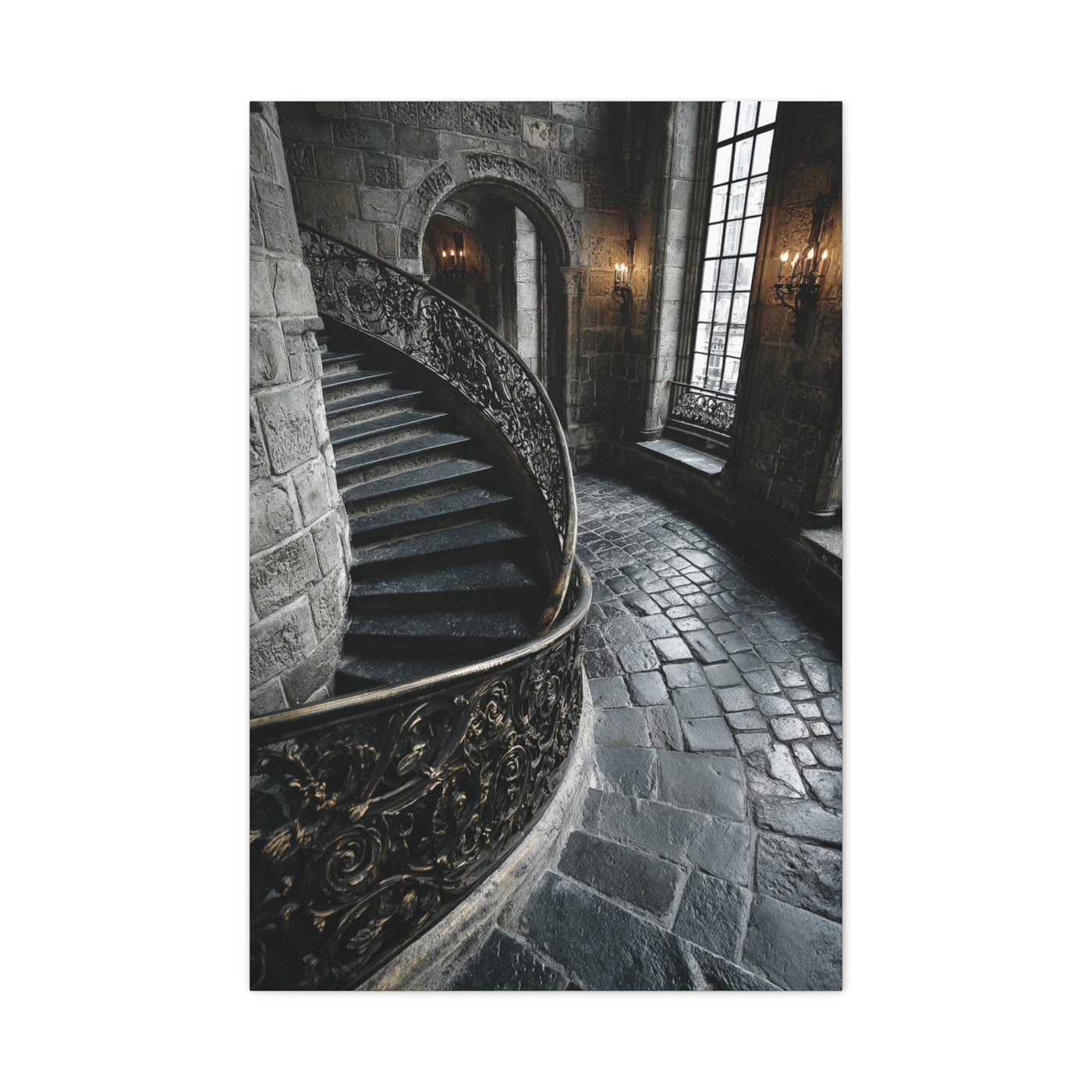 Spiral Staircase Architectural Wall Art & Canvas Print