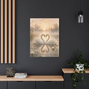 Ethereal Swan Devotion Sunrise Wall Art & Canvas Print