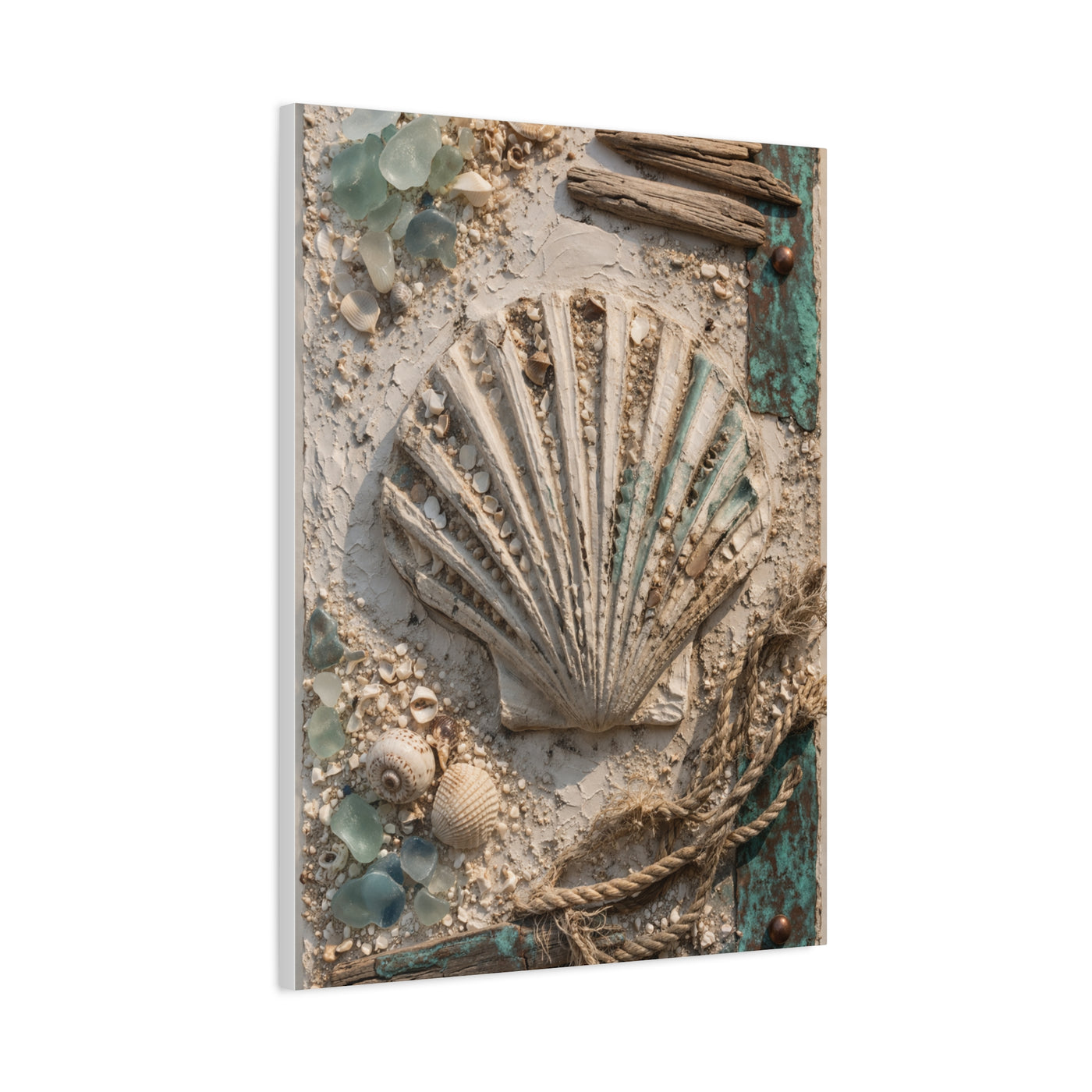 Coastal Shell Relief Composition Wall Art & Canvas Print