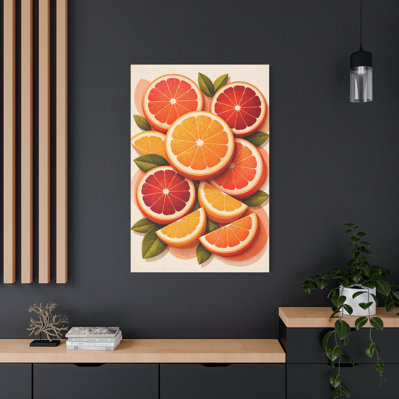 Modern Citrus Still Life Composition Wall Art & Canvas Print