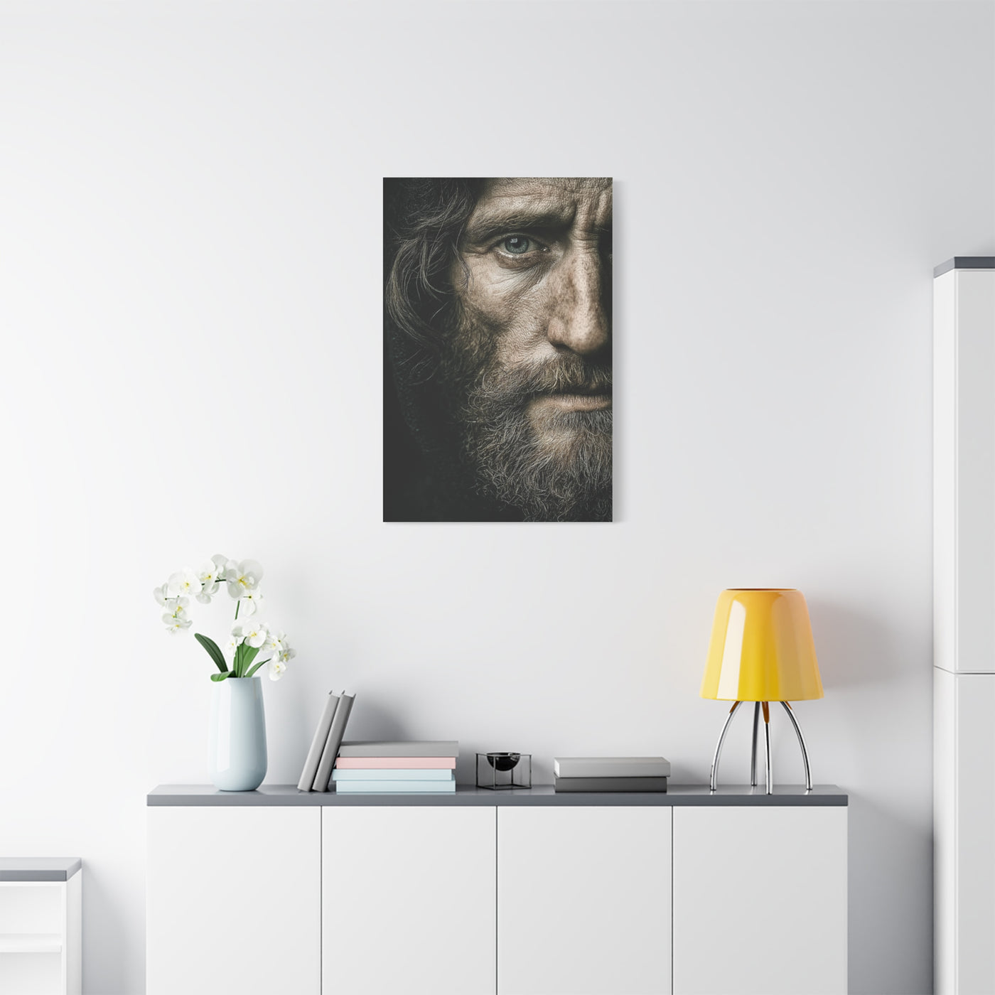 Christ Close-Up Emotional Portrait Wall Art & Canvas Print