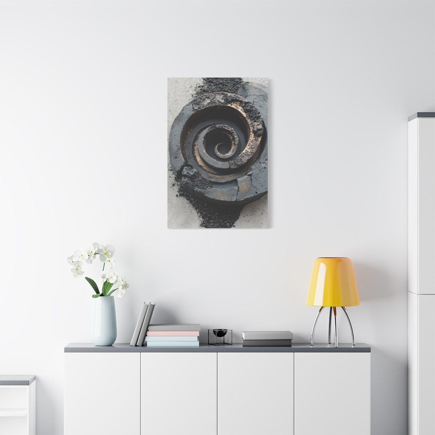 Industrial Spiral Form Abstraction Wall Art & Canvas Print