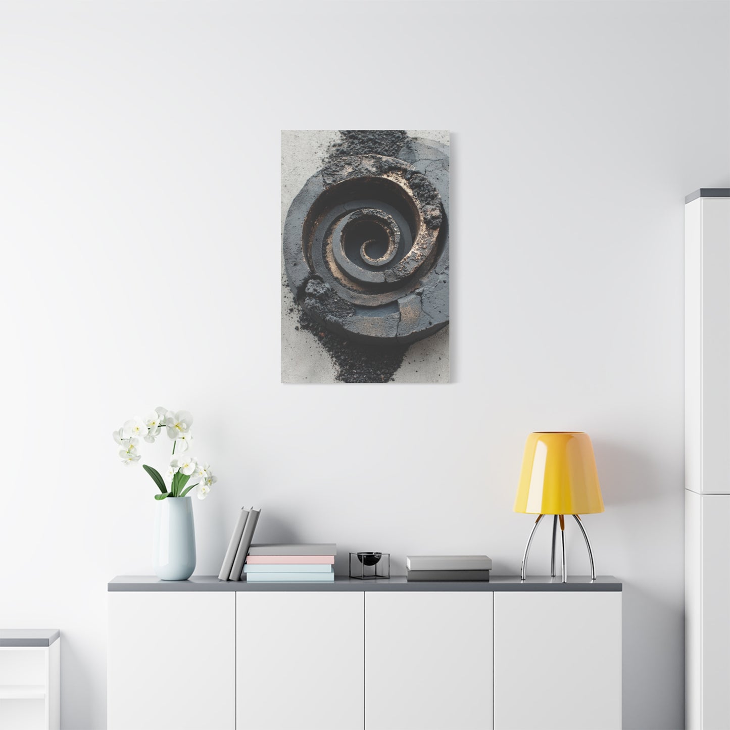Industrial Spiral Form Abstraction Wall Art & Canvas Print