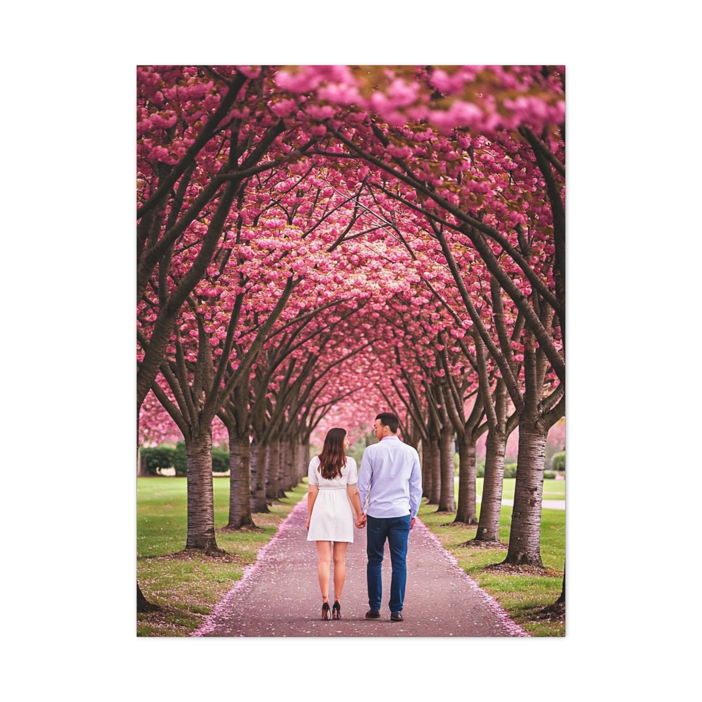 Romantic Sakura Tree Walk Wall Art & Canvas Prints