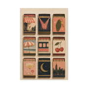 Retro Matchbox Romance Display Wall Art & Canvas Print