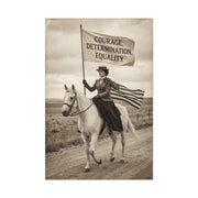 Suffrage Rider Equality Statement Wall Art & Canvas Print
