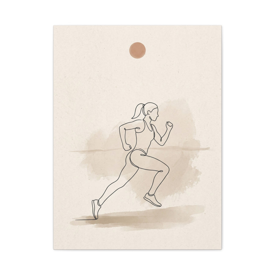 Minimal Marathon Runner Sports Wall Art & Canvas Print