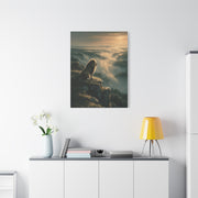 Lion on Cliff at Sunrise Sovereign View Wall Art & Canvas Print