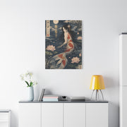 Japanese Koi Mermaid Moonlight Wall Art & Canvas Print