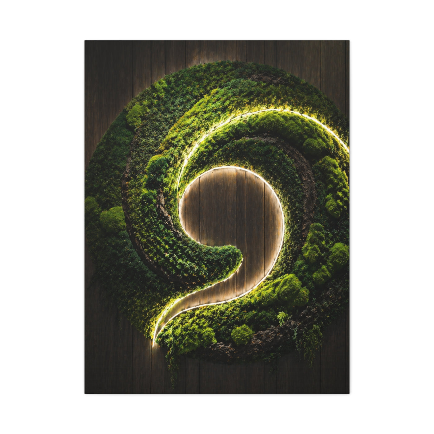 Moss Innovation Spiral Biophilic Wall Art & Canvas Print
