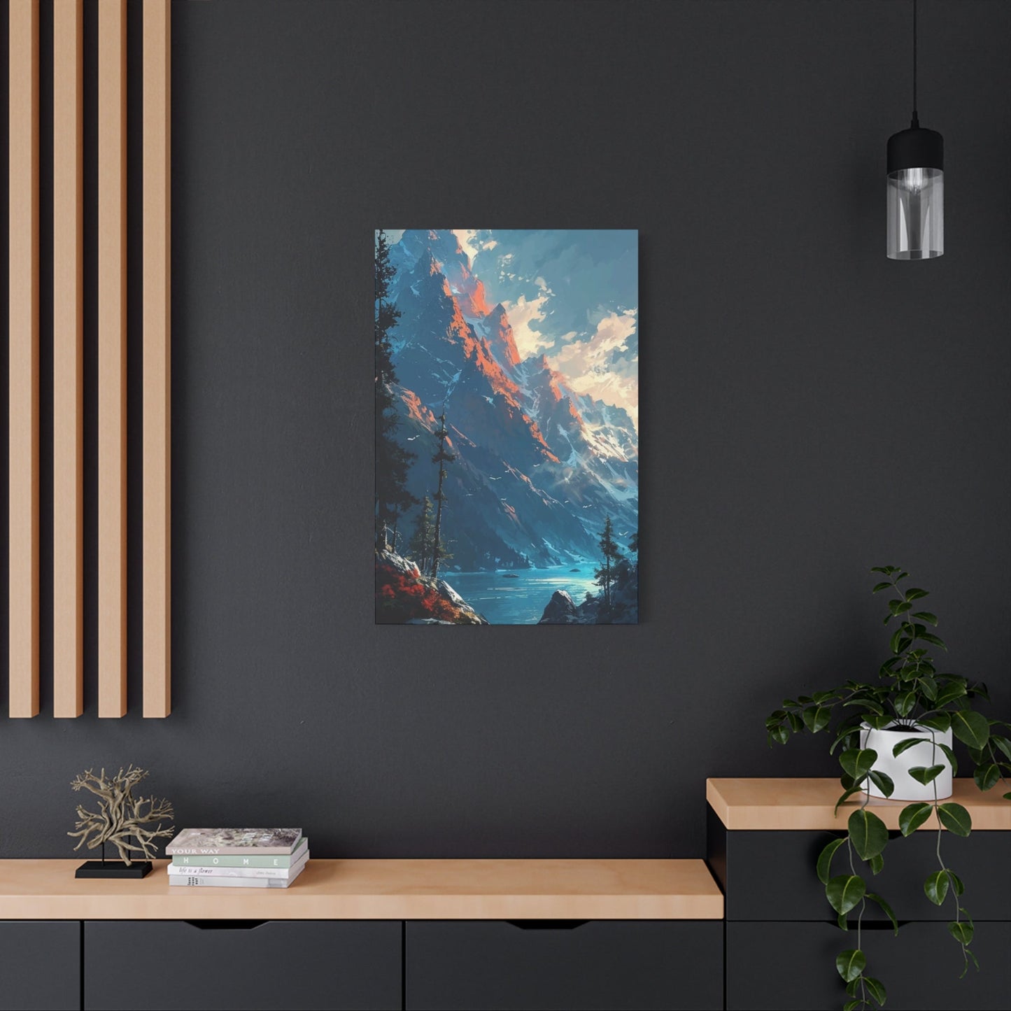 River between Mountains Wall Art & Canvas Prints