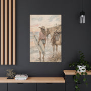 Surf Cowgirl Beach Horizon Scene Wall Art & Canvas Print