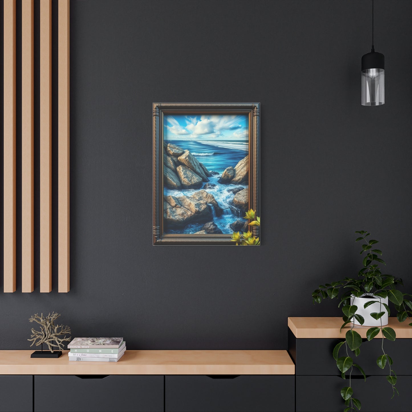 Serene Shoreline Elegance Wall Art & Canvas Print
