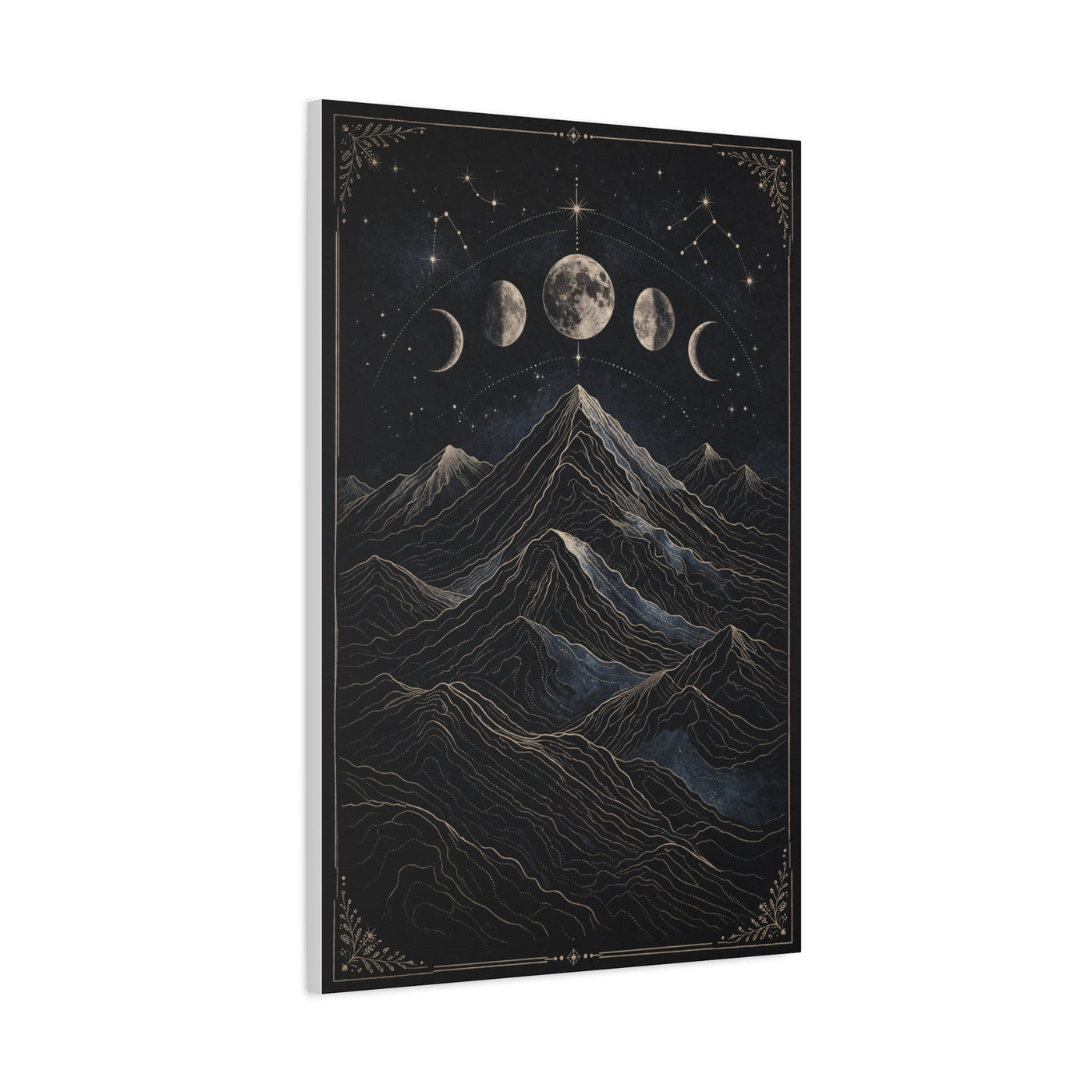 Mystical Moonlit Mountain Contours Wall Art & Canvas Print