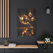 Golden Disco Ball Glamour Wall Art & Canvas Print