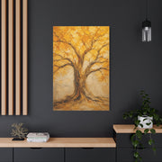 Impasto Golden Tree of Life Texture Wall Art & Canvas Print