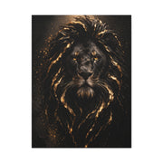 Black & Gold Lion Royal Portrait Wall Art & Canvas Print