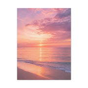 Blush Coastal Sunset Horizon Wall Art & Canvas Print