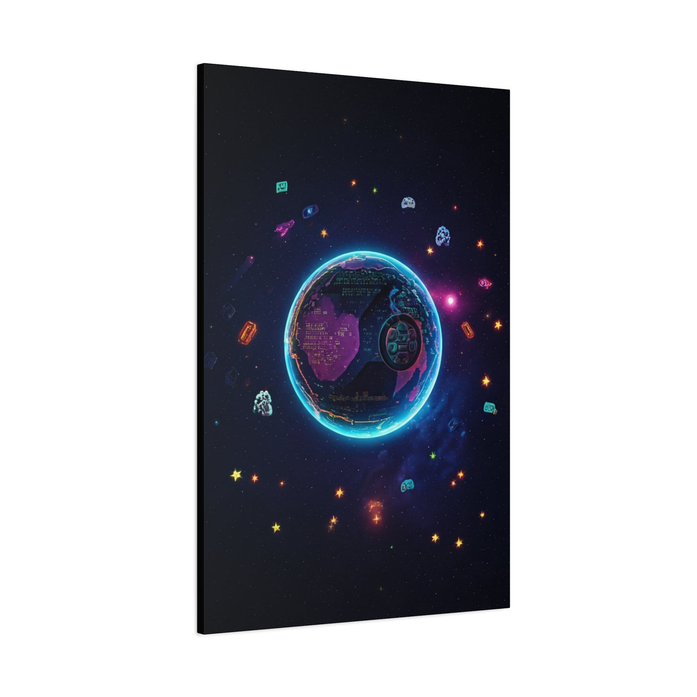 Pixel Orbit Universe Wall Art & Canvas Prints
