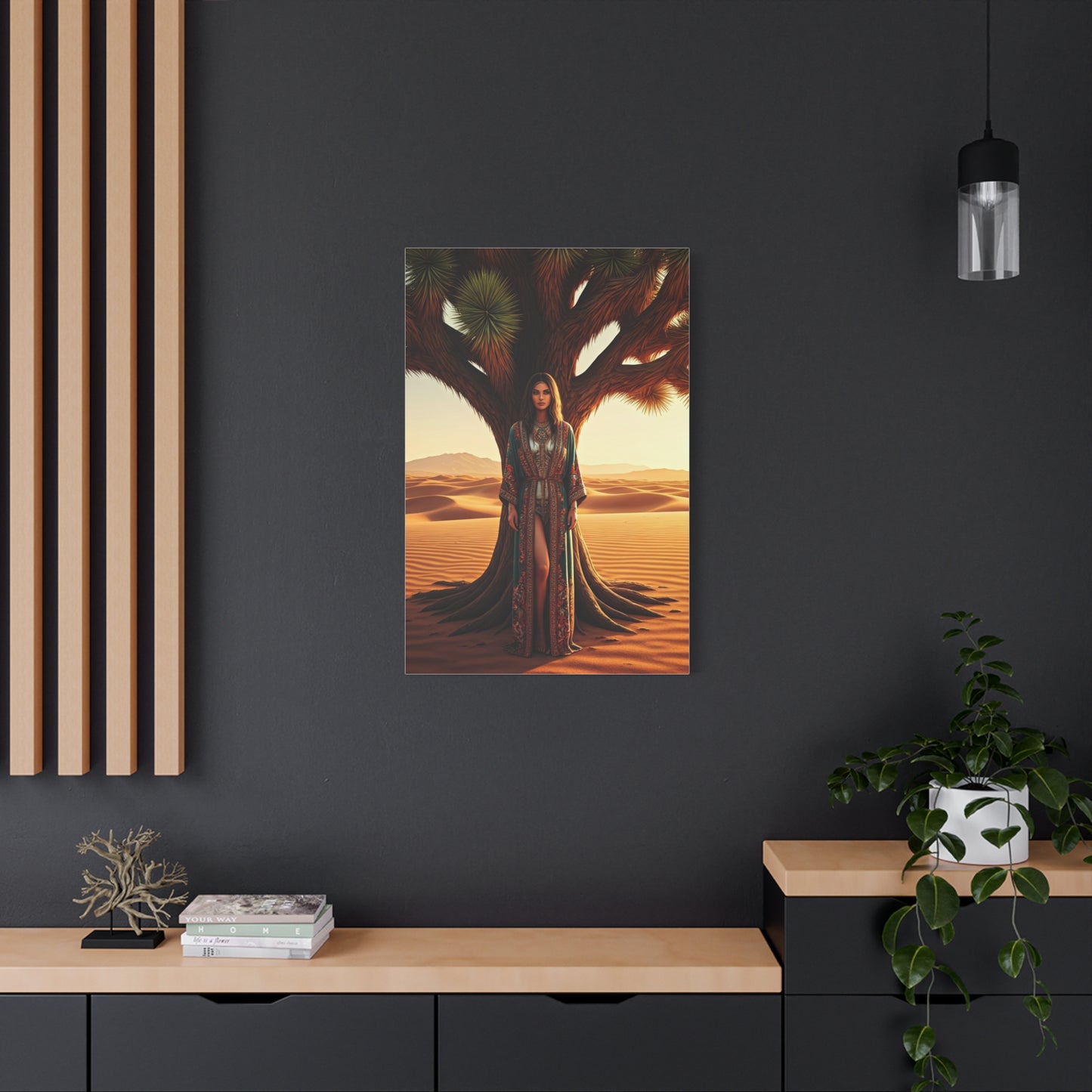 Desert Muse Beneath the Sacred Tree – Wall Art & Canvas Prints